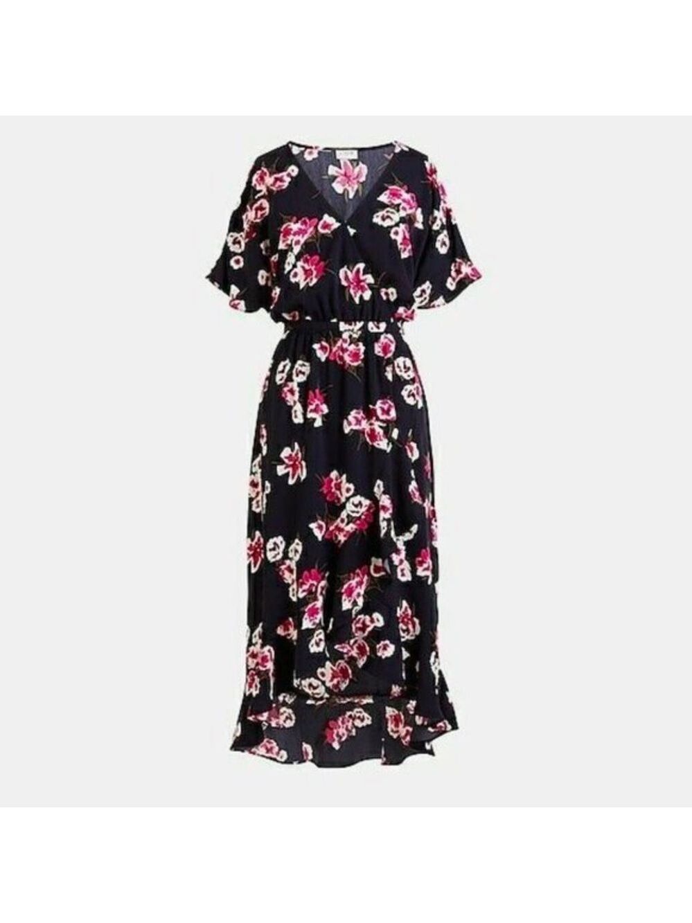J. Crew Factory V-Neck Floral High Low Dress